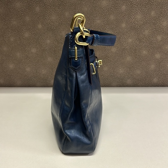 🔥🔥🔥Coach Chelsea Ashlyn Blue Leather Shoulder Bag - Picture 4 of 16